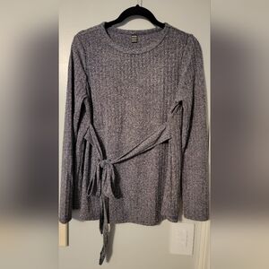 SHEIN Maternity Ribbed Knit Knot Front Tee